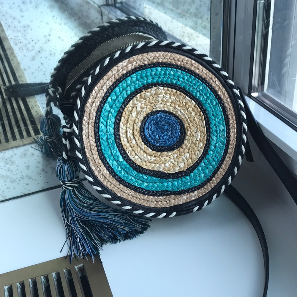 Rebecca minkoff circle woven bag